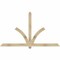 Ekena Millwork Redmond Rough Sawn Timber Gable Bracket, Douglas Fir, 84"W x 49"H x 2"D x 4"F, 14/12 Pitch GBW084X49X0204RED00RDF - alternate 1